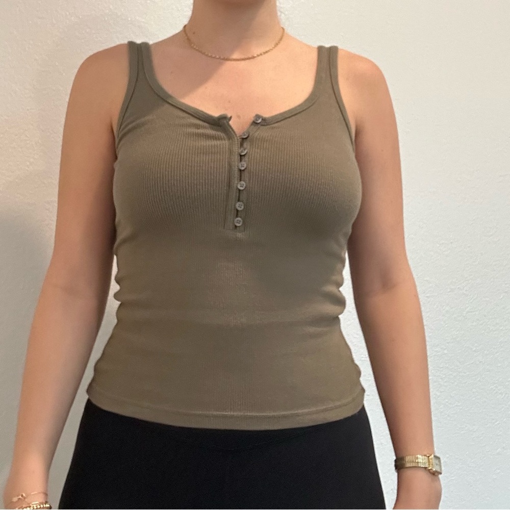 Abercrombie & Fitch olive green tank